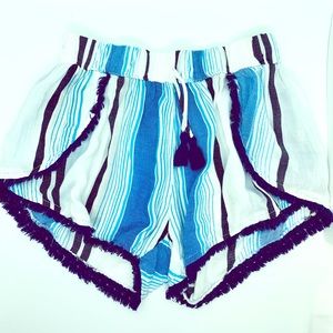 GIRLS COTTON SMOCKED SHORTS